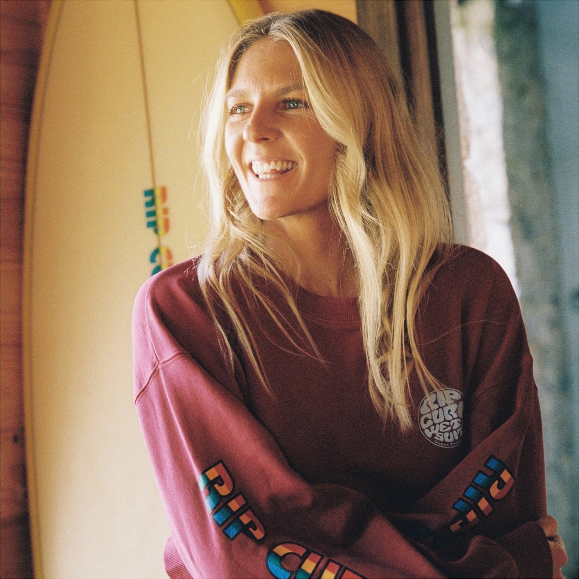 2026 Rip Curl Womens Stephanie Gilmore Heritage Oversized Fleece 0EJWFL - Plum